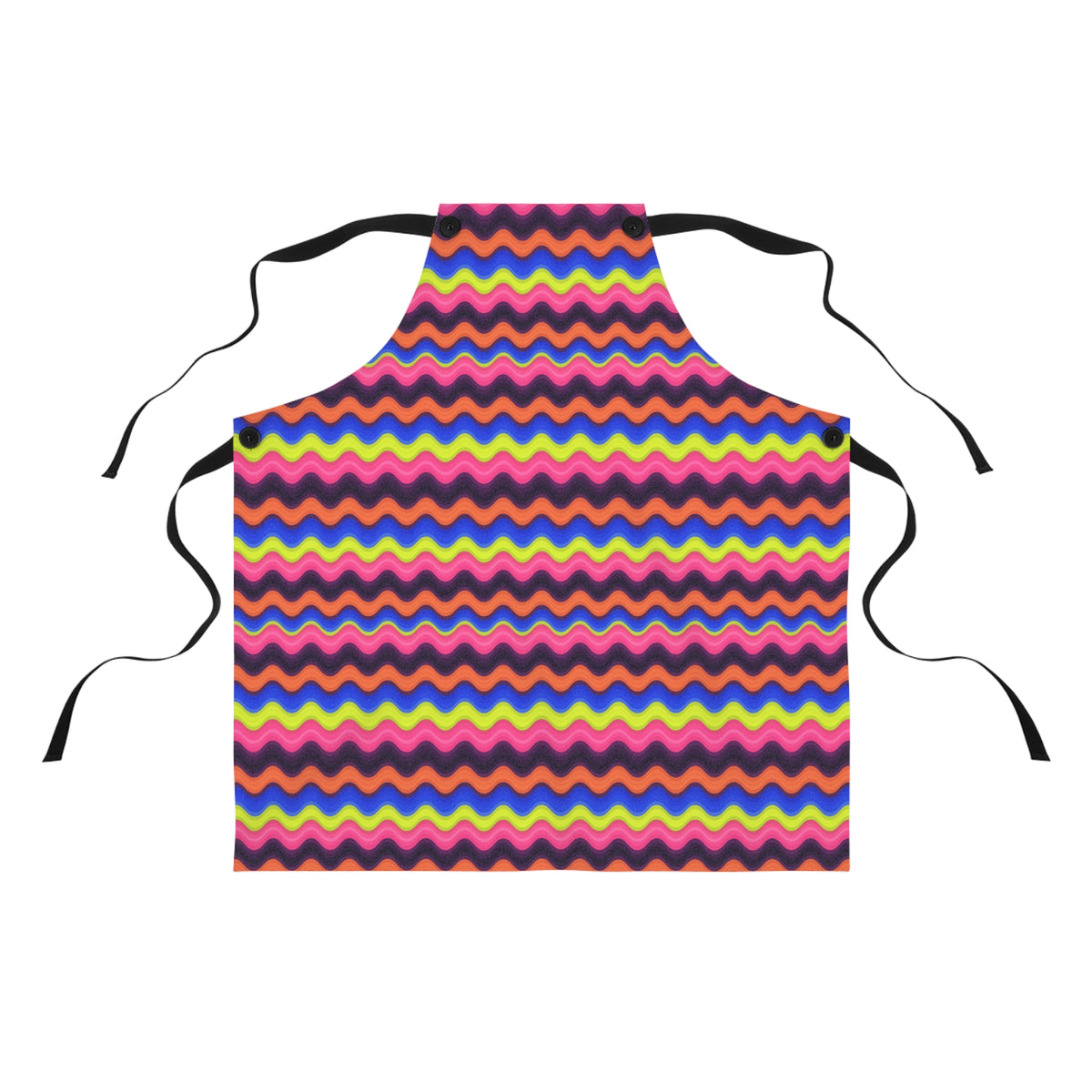Bold Wave Stripes Apron – Op-Art Pattern