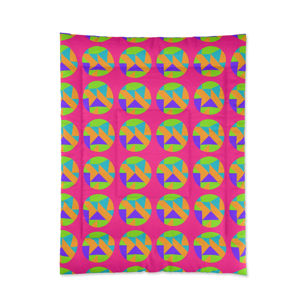Broken Circle Planes Comforter – Tropical Punch