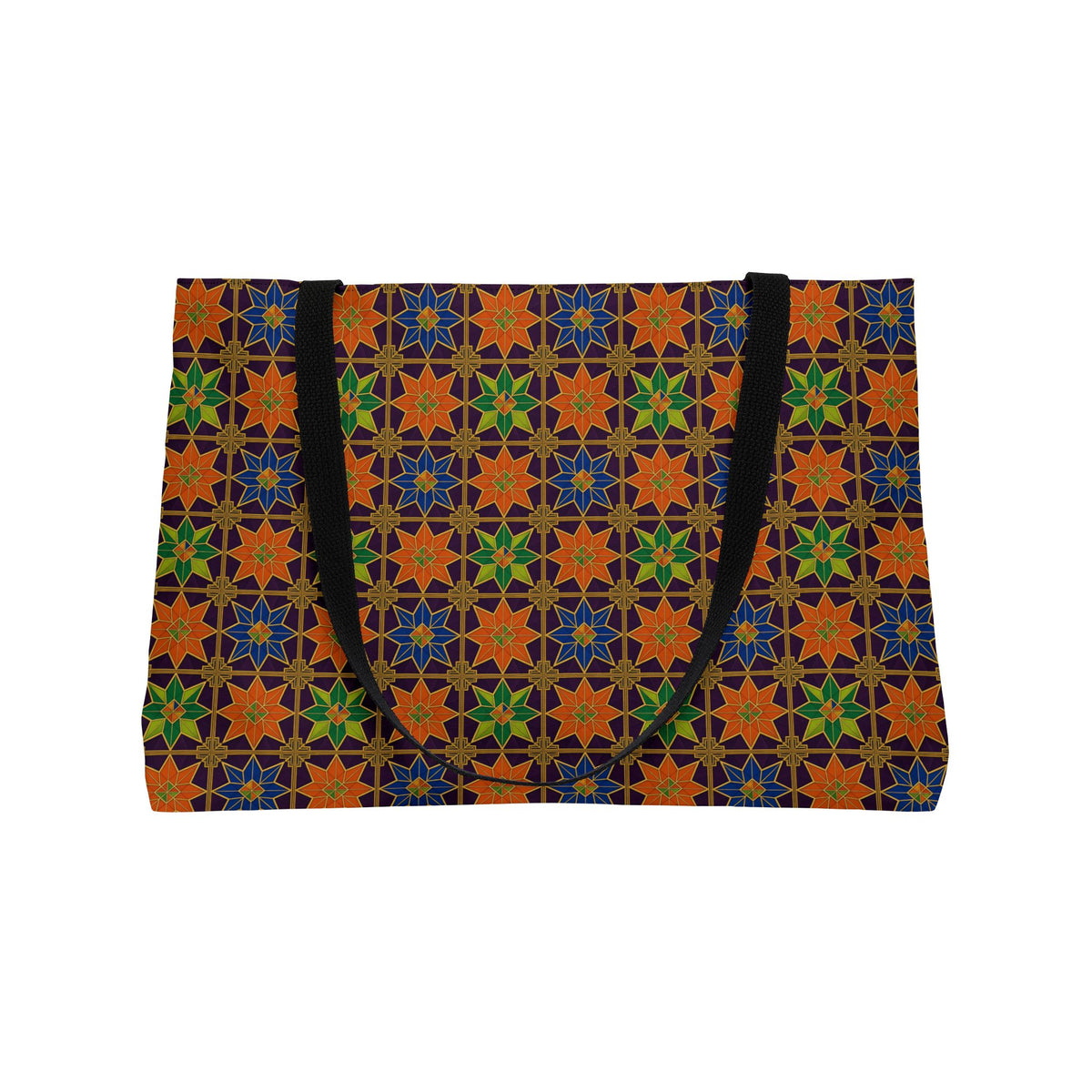 Deco Star Tiles Weekender Tote Bag – Kaleidoscopic Deco Pattern