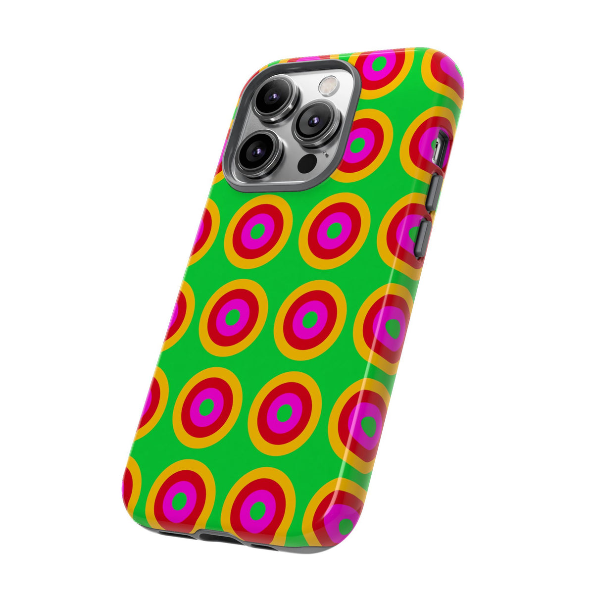 Giant Op-Art Jewel Rings Tough Phone Case – Op-Art Concentric Circles Pattern