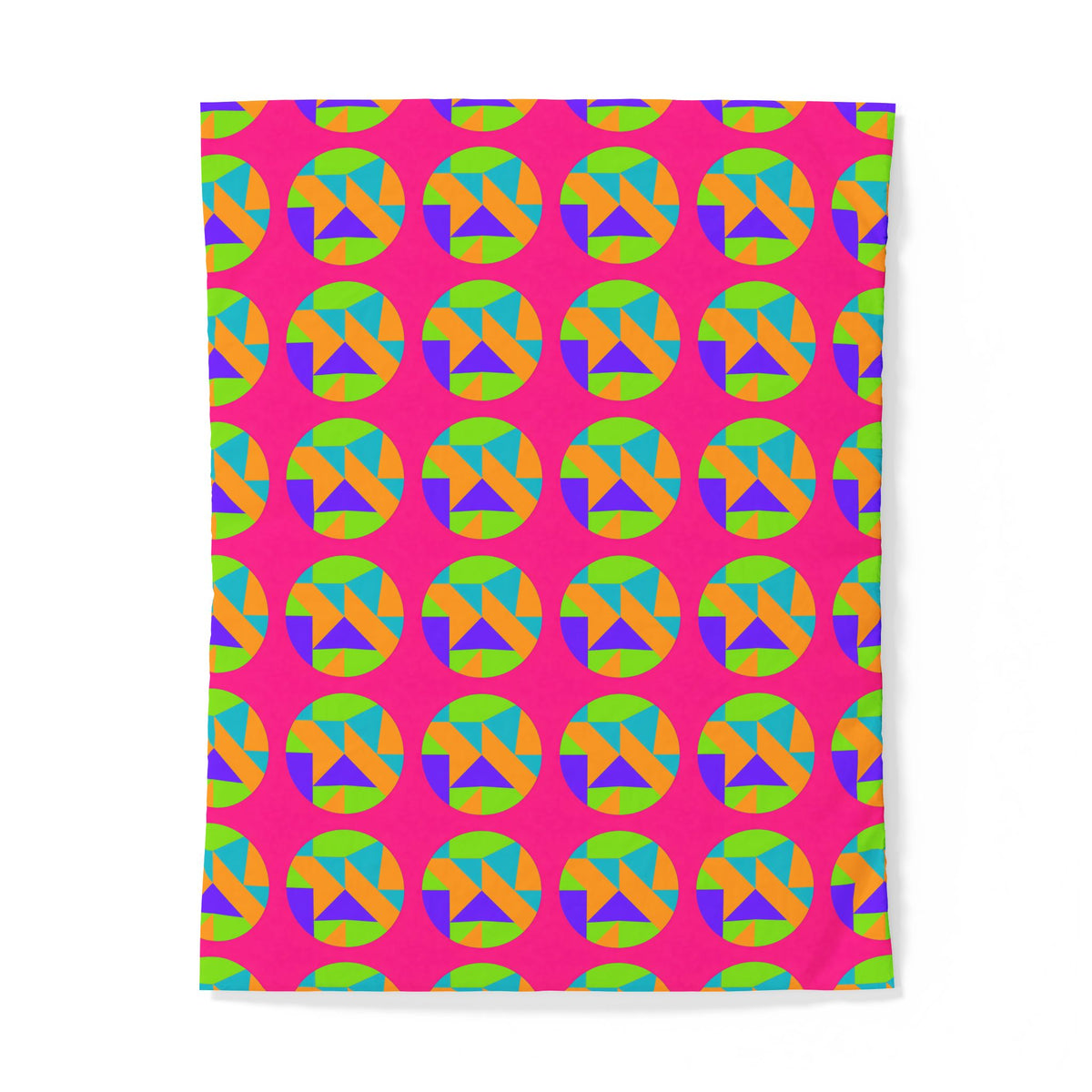 Broken Circle Planes Cotton Duvet Cover – Tropical Punch