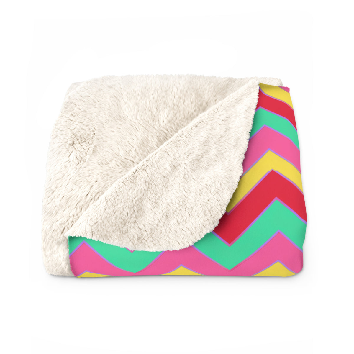 Jewel Chevron Bands Sherpa Fleece Blanket – Candy Christmas