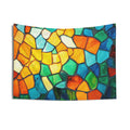 Jewel Mosaic Glass Wall Tapestry – Stained-Glass Style Mosaic
