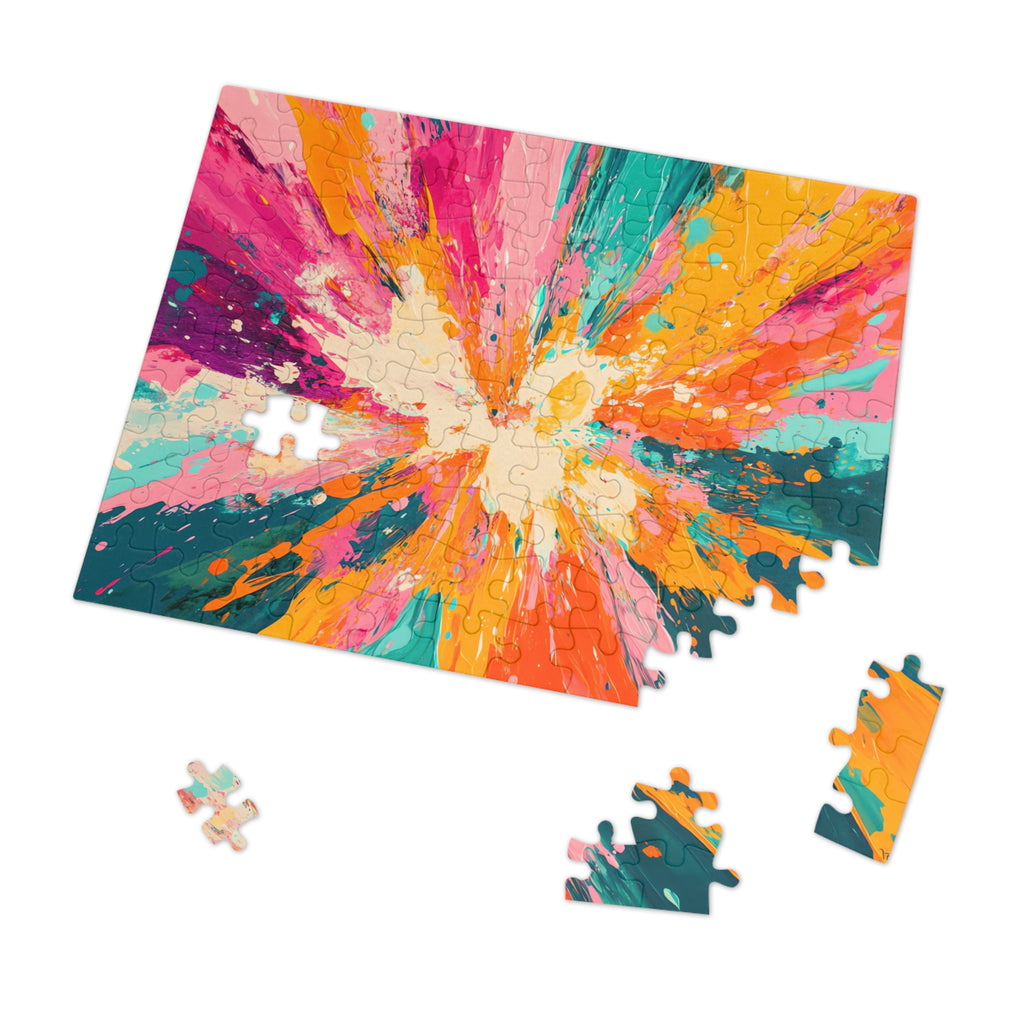 Sunburst Splash Jigsaw Puzzle with Tin – Colour Burst Art