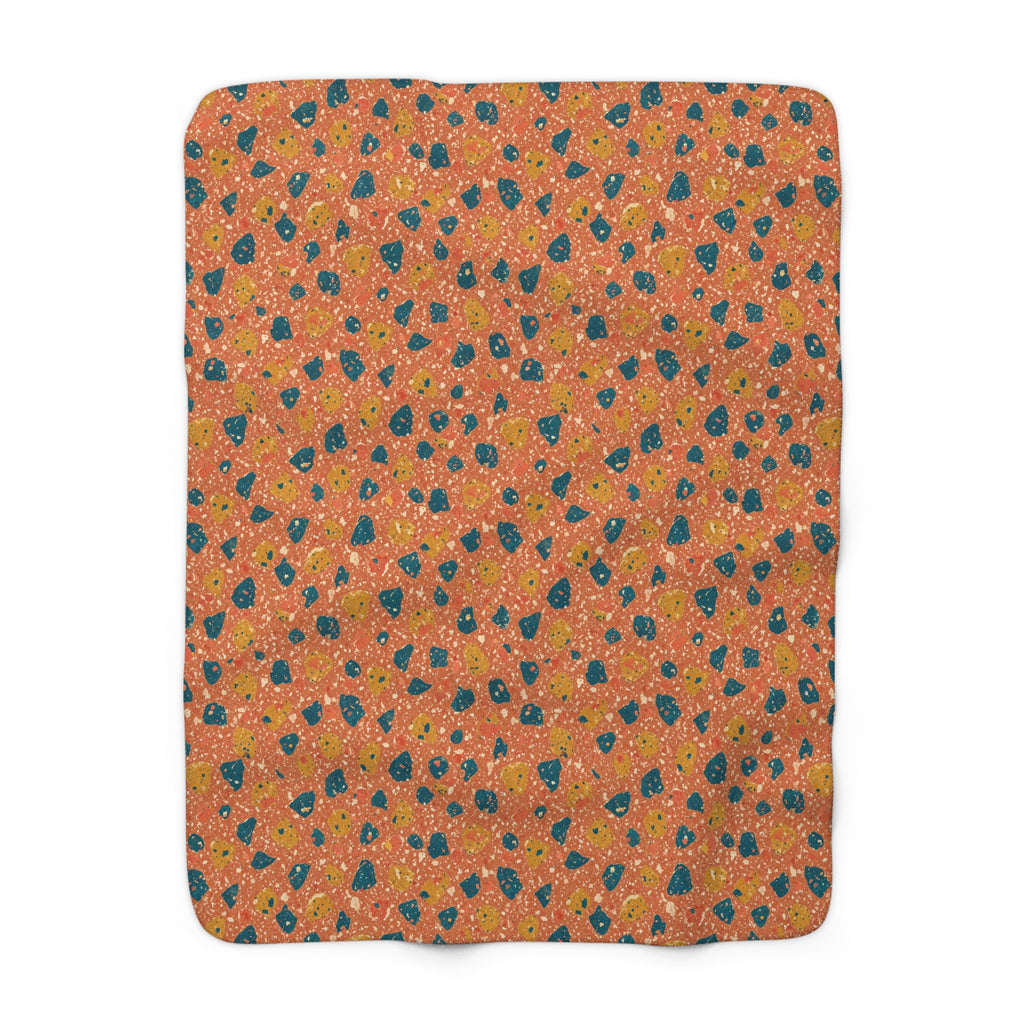 Two-Scale Chips Sherpa Fleece Blanket – Abstract Chip Pattern Pattern