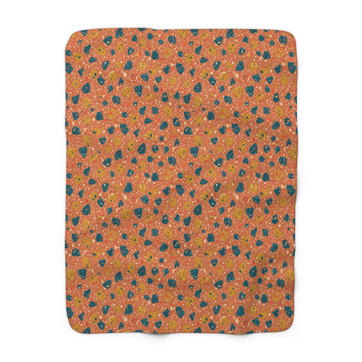 Two-Scale Chips Sherpa Fleece Blanket – Abstract Chip Pattern Pattern