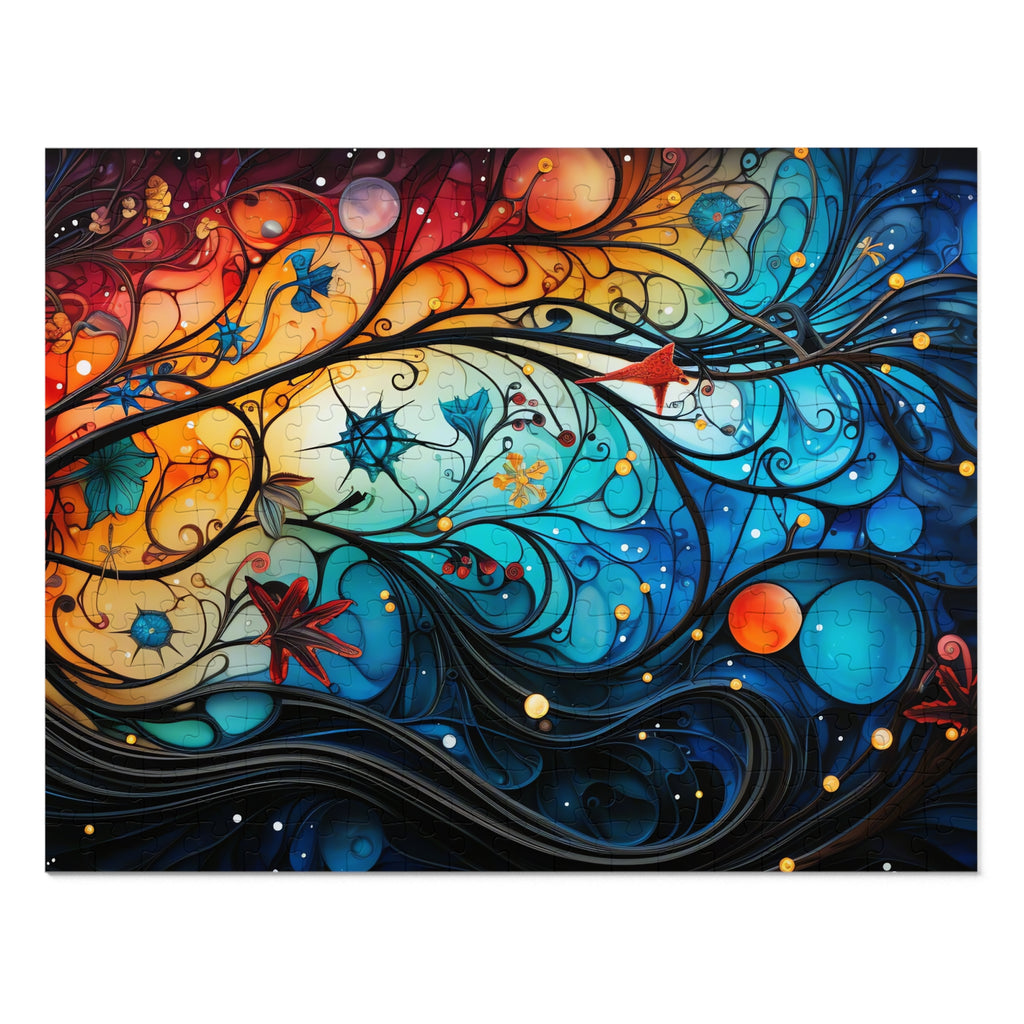 Cosmic Swirl Garden Jigsaw Puzzle with Tin – Cosmic Swirl Art