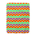Big Ripple Chevrons Sherpa Fleece Blanket – Op-Art Chevron Pattern