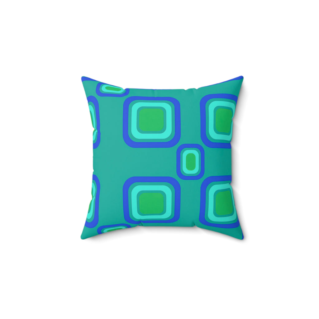 Big Ripple Squares Faux Suede Cushion – Ocean Jewel