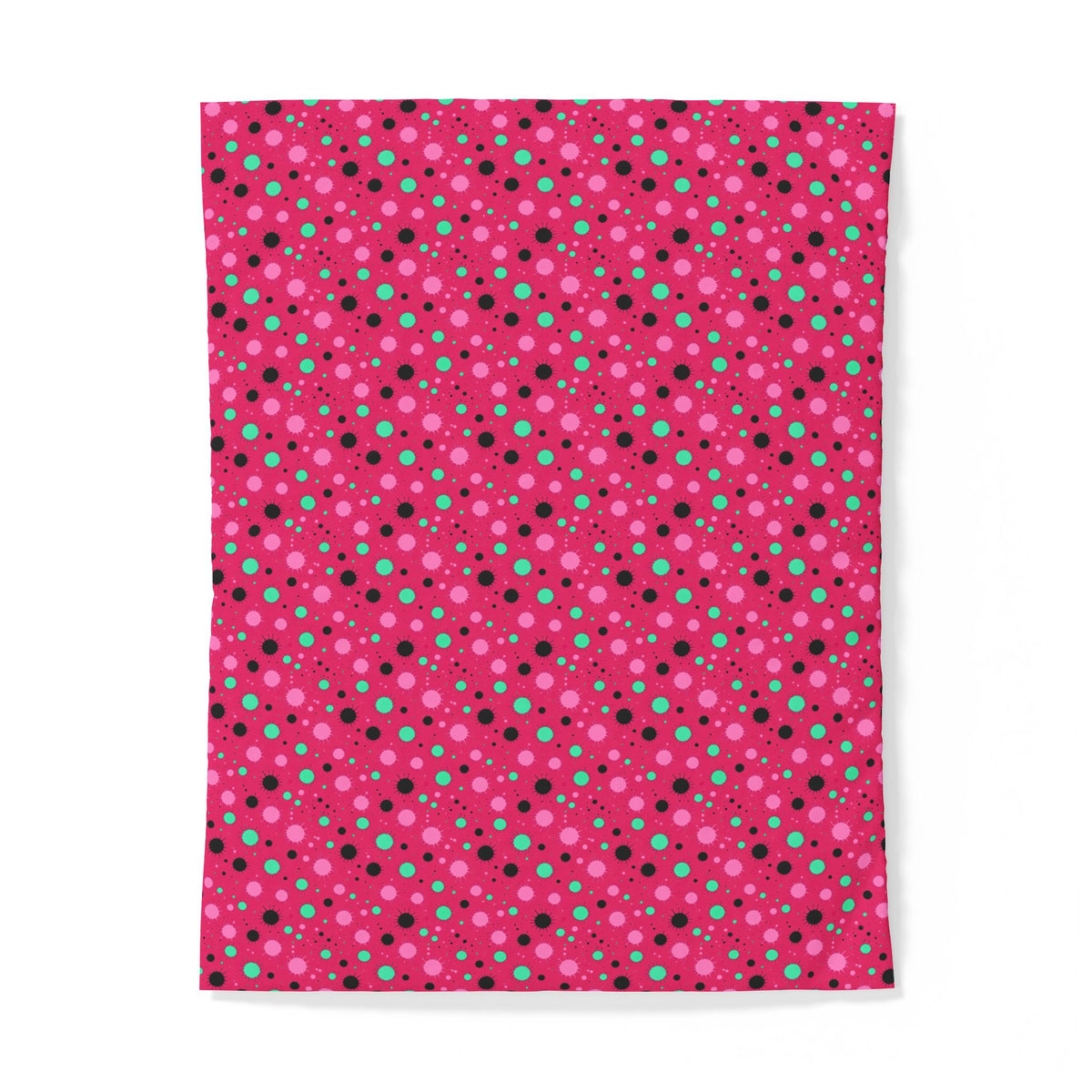 Blot Burst Cotton Duvet Cover – Candy Pop on Raspberry