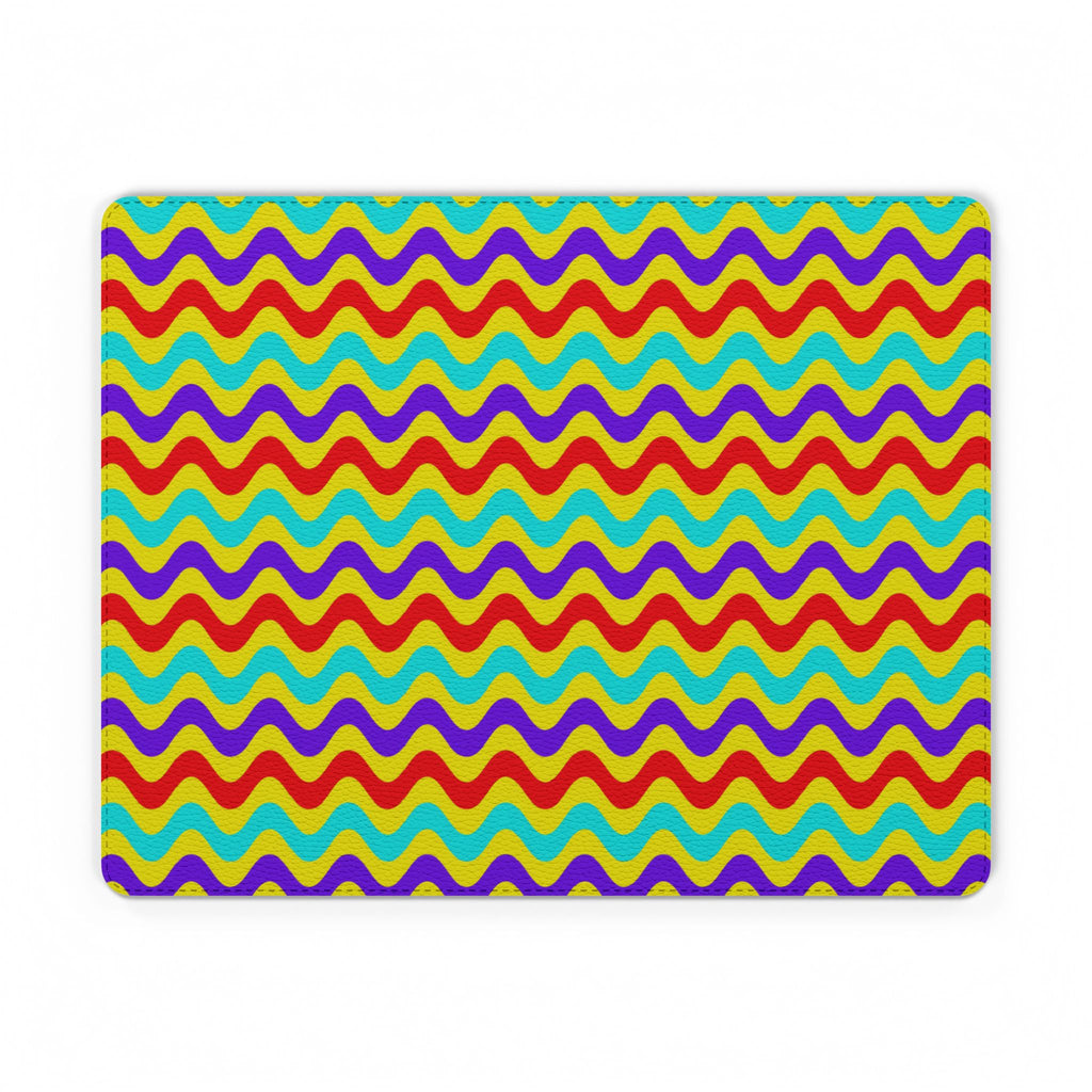 Big Ripple Chevrons Vegan Leather Mouse Mat – Op-Art Chevron Pattern