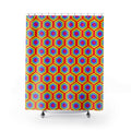Concentric Hexagon Ripple Shower Curtain – Op-Art Hexagons Pattern