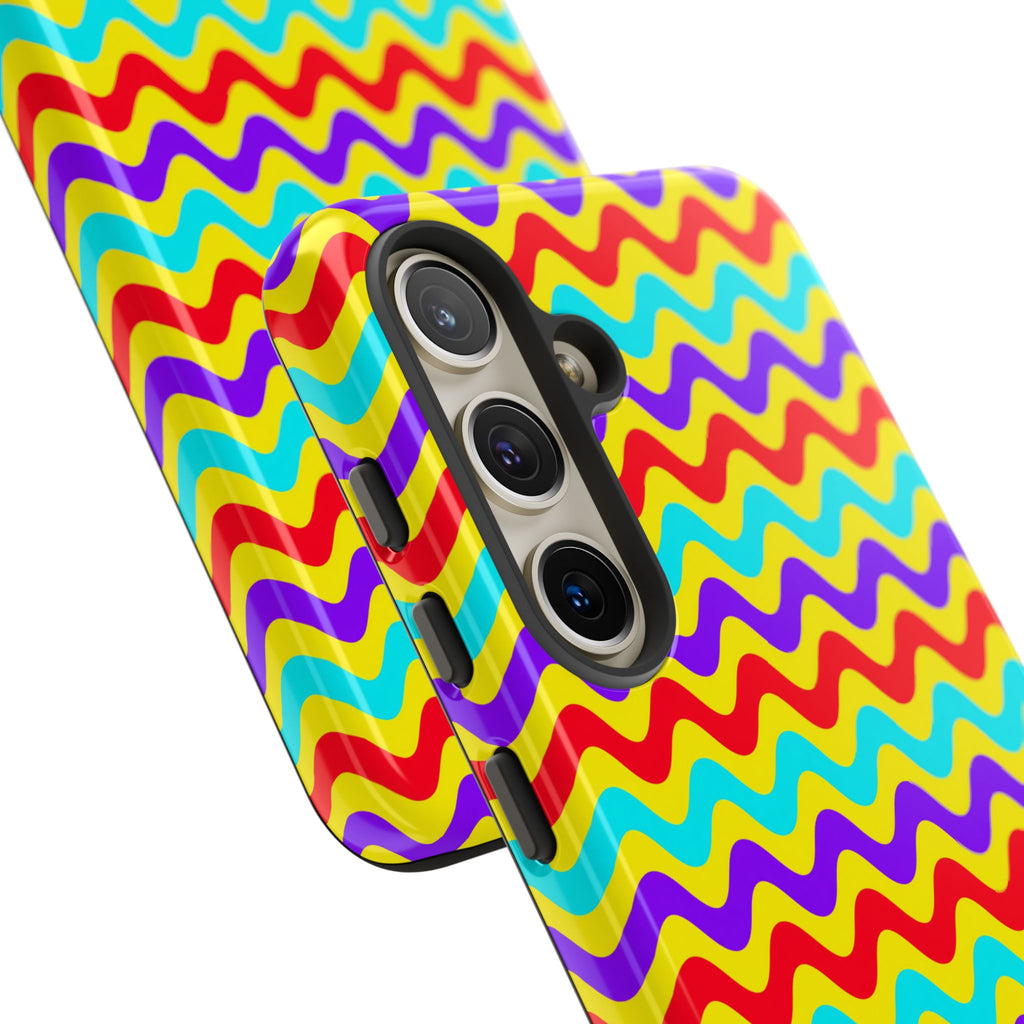 Big Ripple Chevrons Tough Phone Case – Op-Art Chevron Pattern