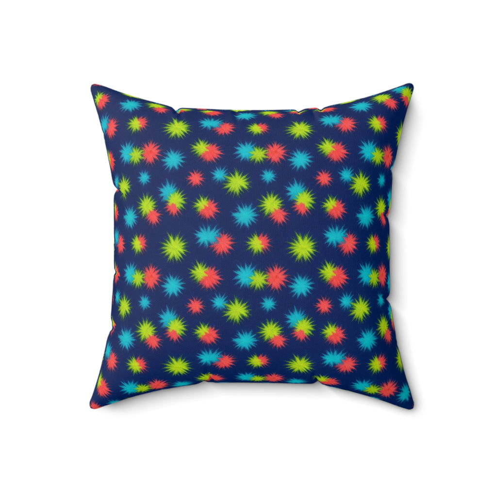 Dye Drop Spread Faux Suede Cushion – Tie-Dye Pattern