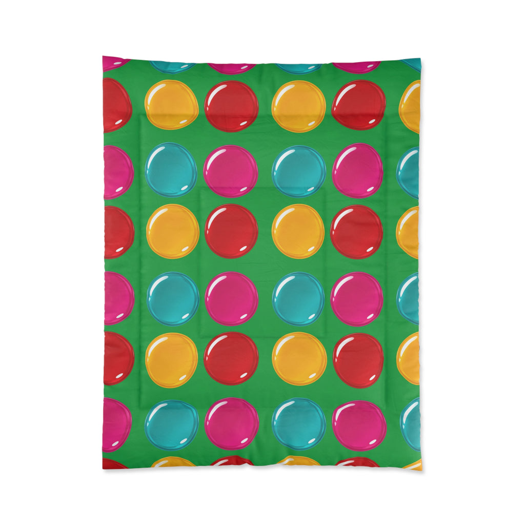 Giant Candy Glass Discs Comforter – Glossy Candy Glass Pattern