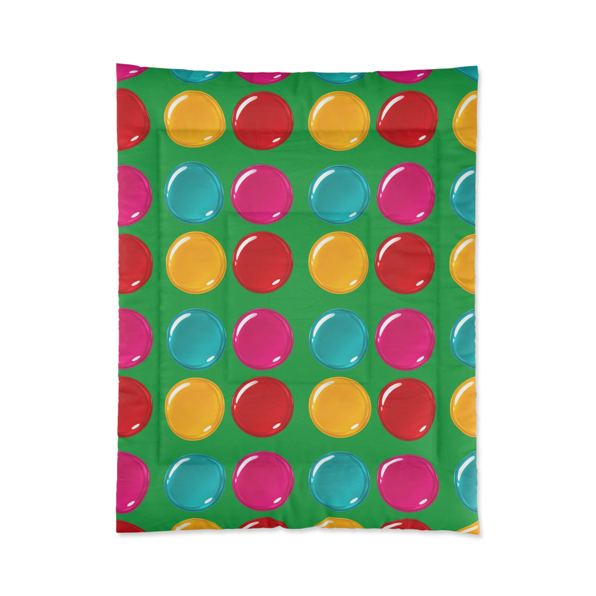Giant Candy Glass Discs Comforter – Glossy Candy Glass Pattern