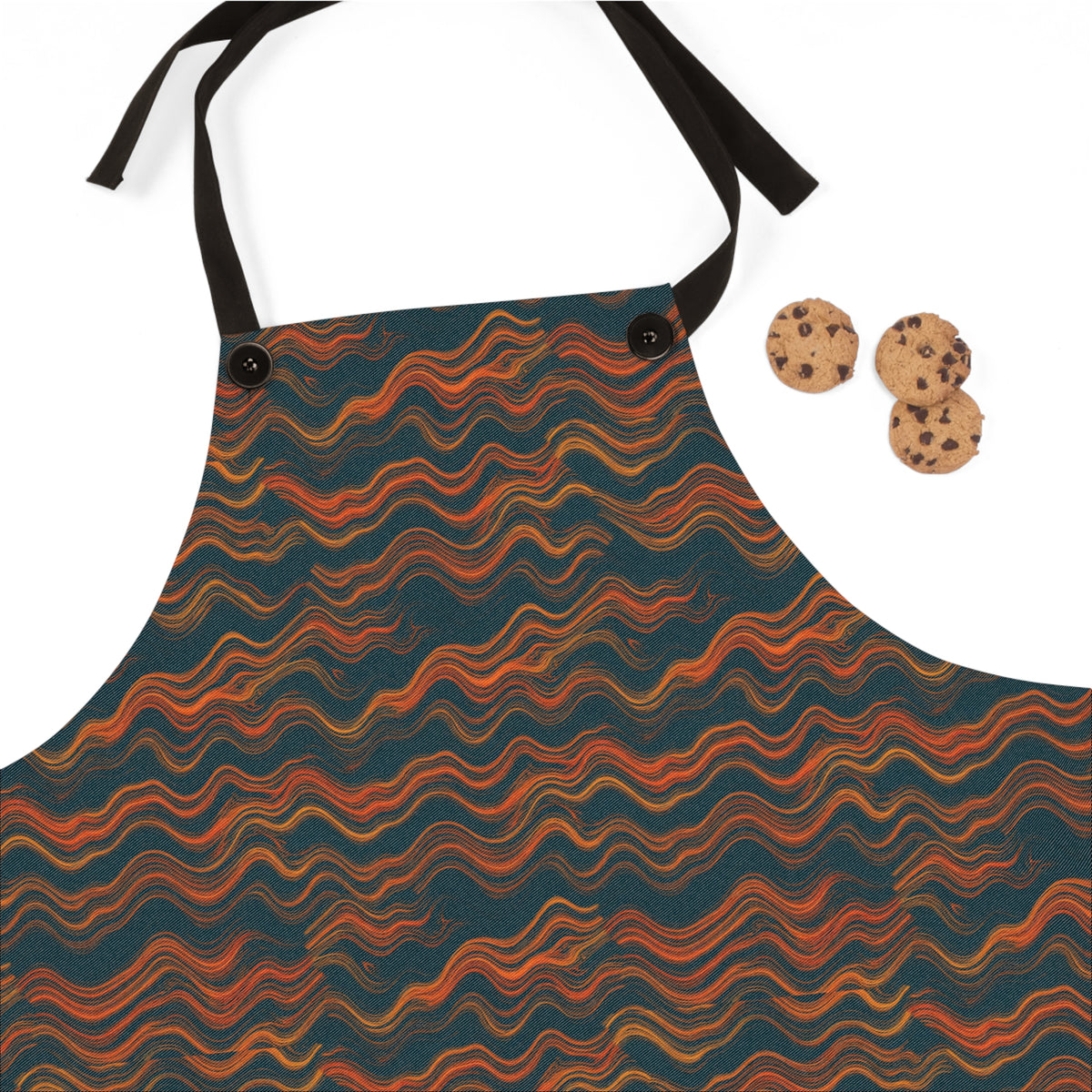 Fine Wave Bands Apron – Combed Marbling Pattern