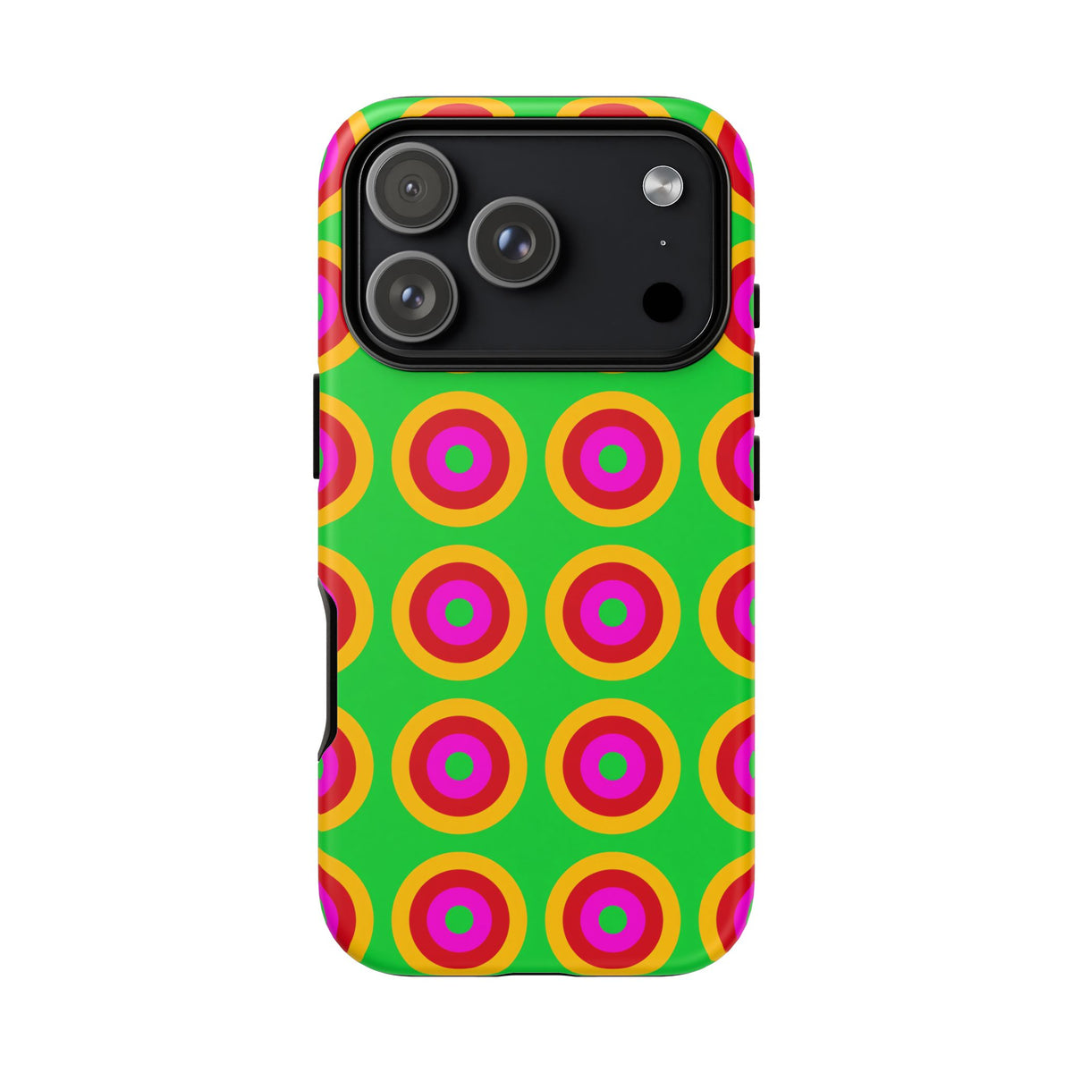 Giant Op-Art Jewel Rings Tough Phone Case – Op-Art Concentric Circles Pattern