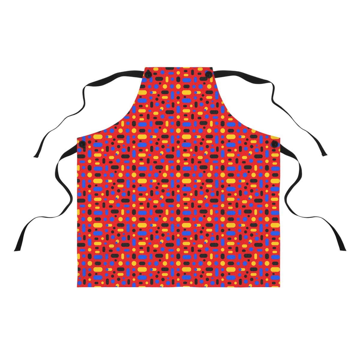 Confetti Dash Red Apron – Pop Abstract Pattern