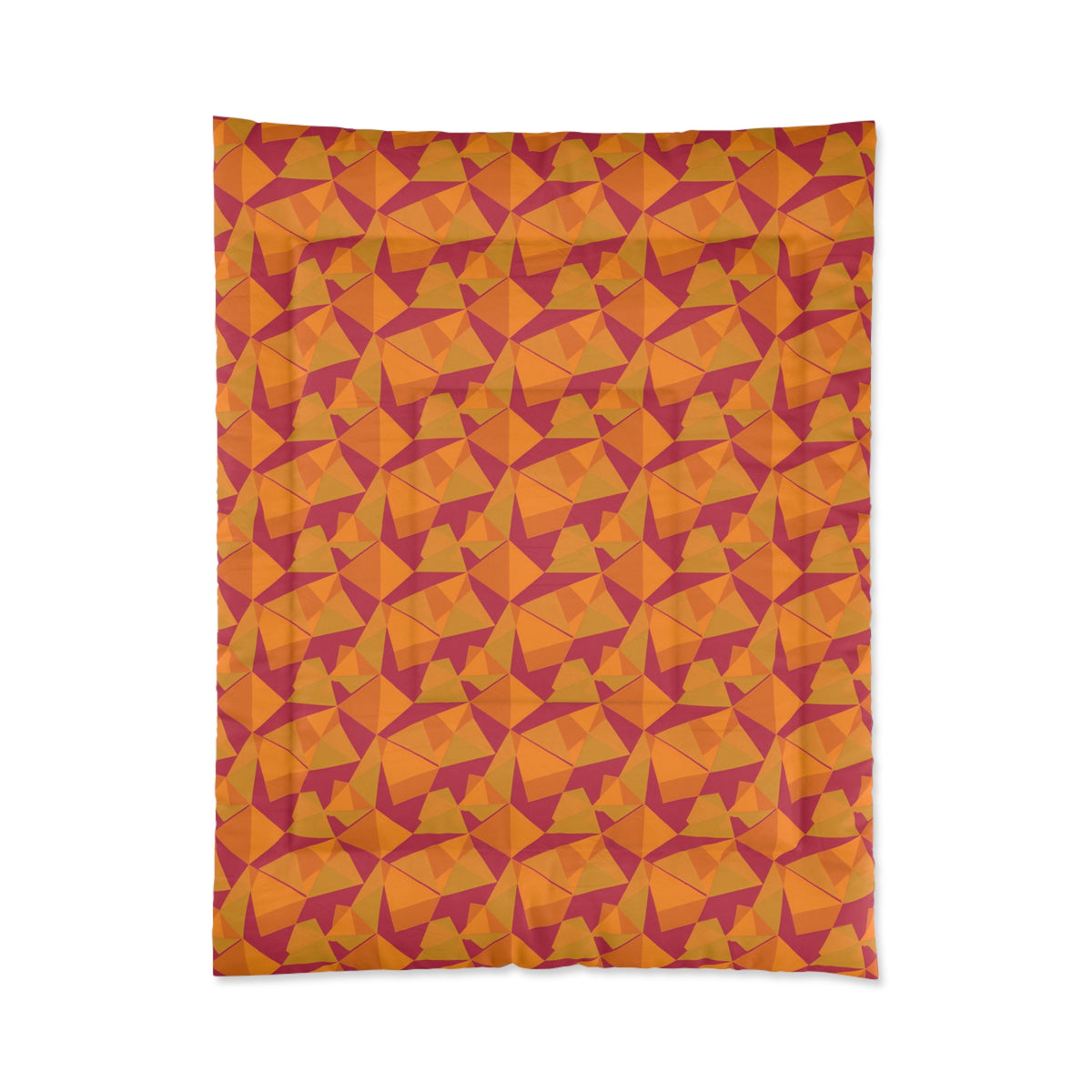 Faceted Gold Panels Comforter – Cranberry Spice