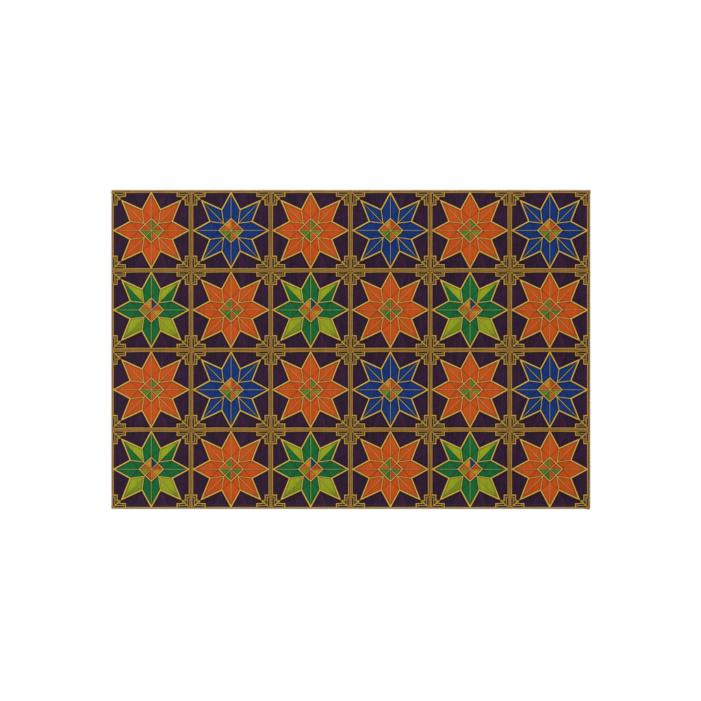 Deco Star Tiles Outdoor Rug – Kaleidoscopic Deco Pattern
