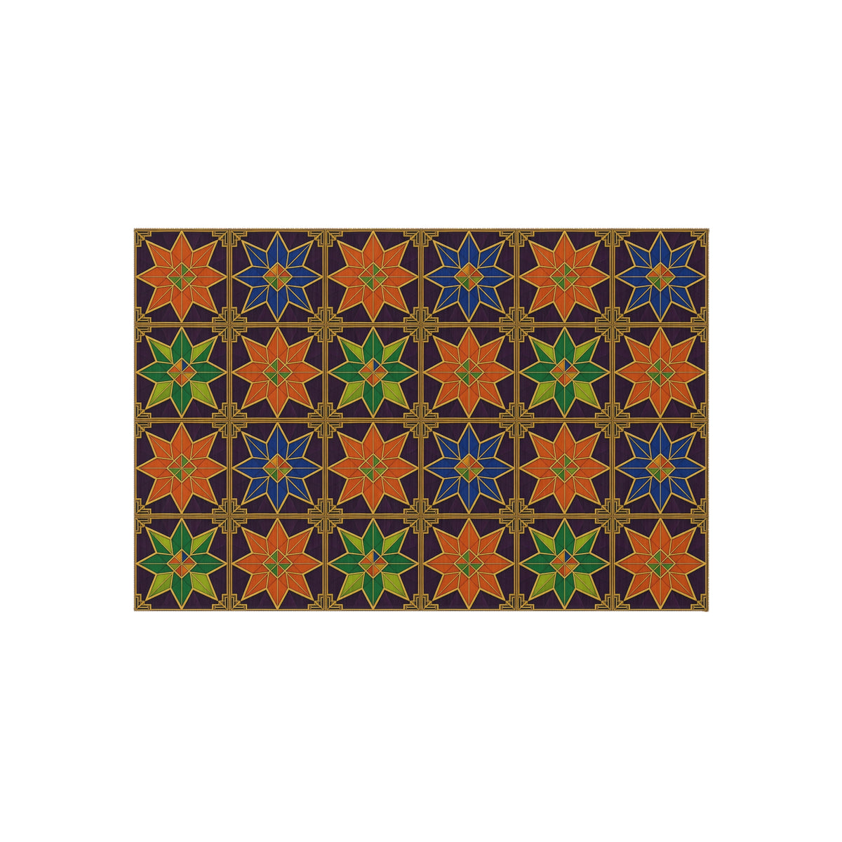 Deco Star Tiles Outdoor Rug – Kaleidoscopic Deco Pattern