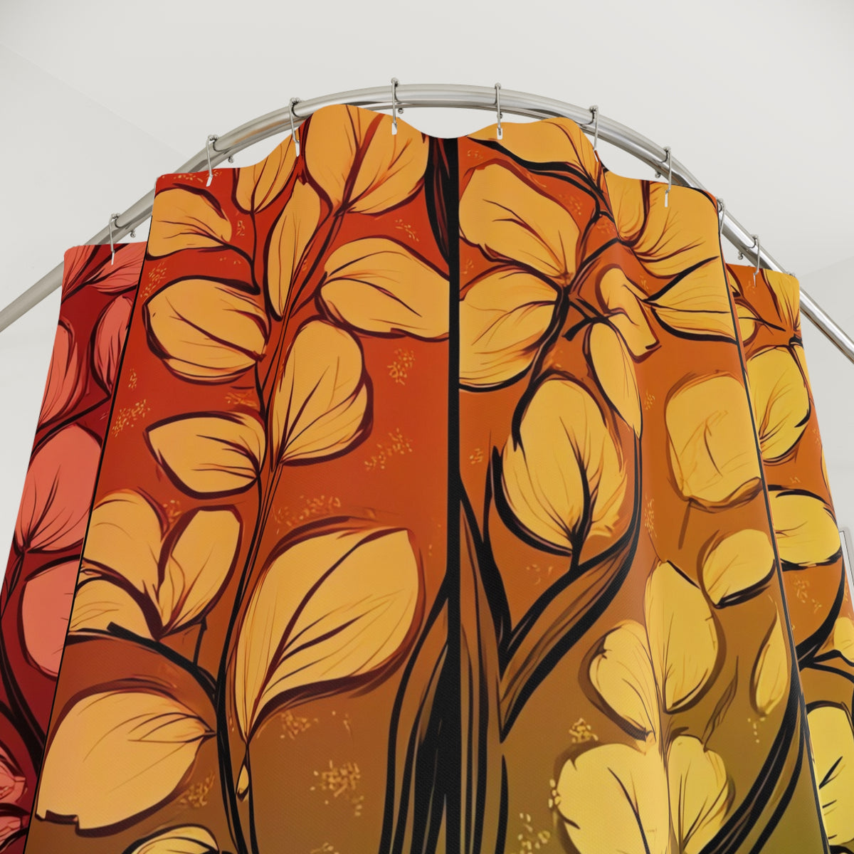 Stained Glass Autumn Tree Shower Curtain – Stained-Glass Style Art