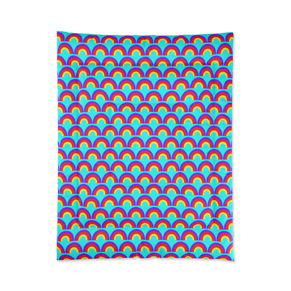 Chromatic Scallop Ripple Comforter – Op-Art Scallops Pattern