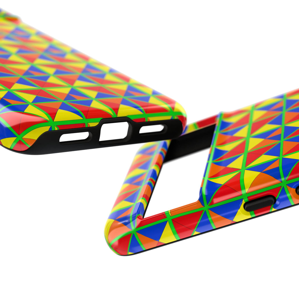 Split Square Fiesta Tough Phone Case – Cubist Geometric Pattern