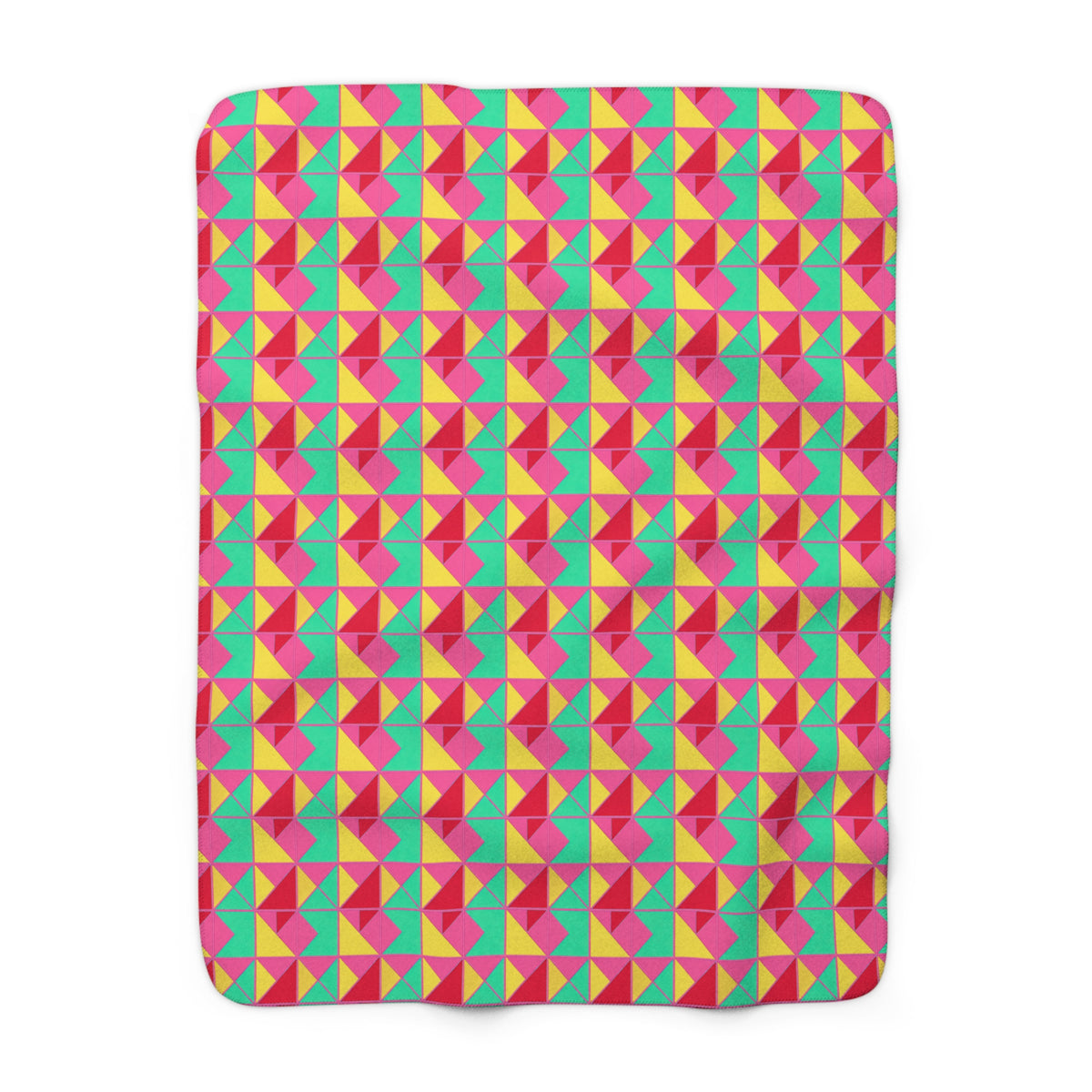 Jewel Block Quilt Sherpa Fleece Blanket – Candy Christmas
