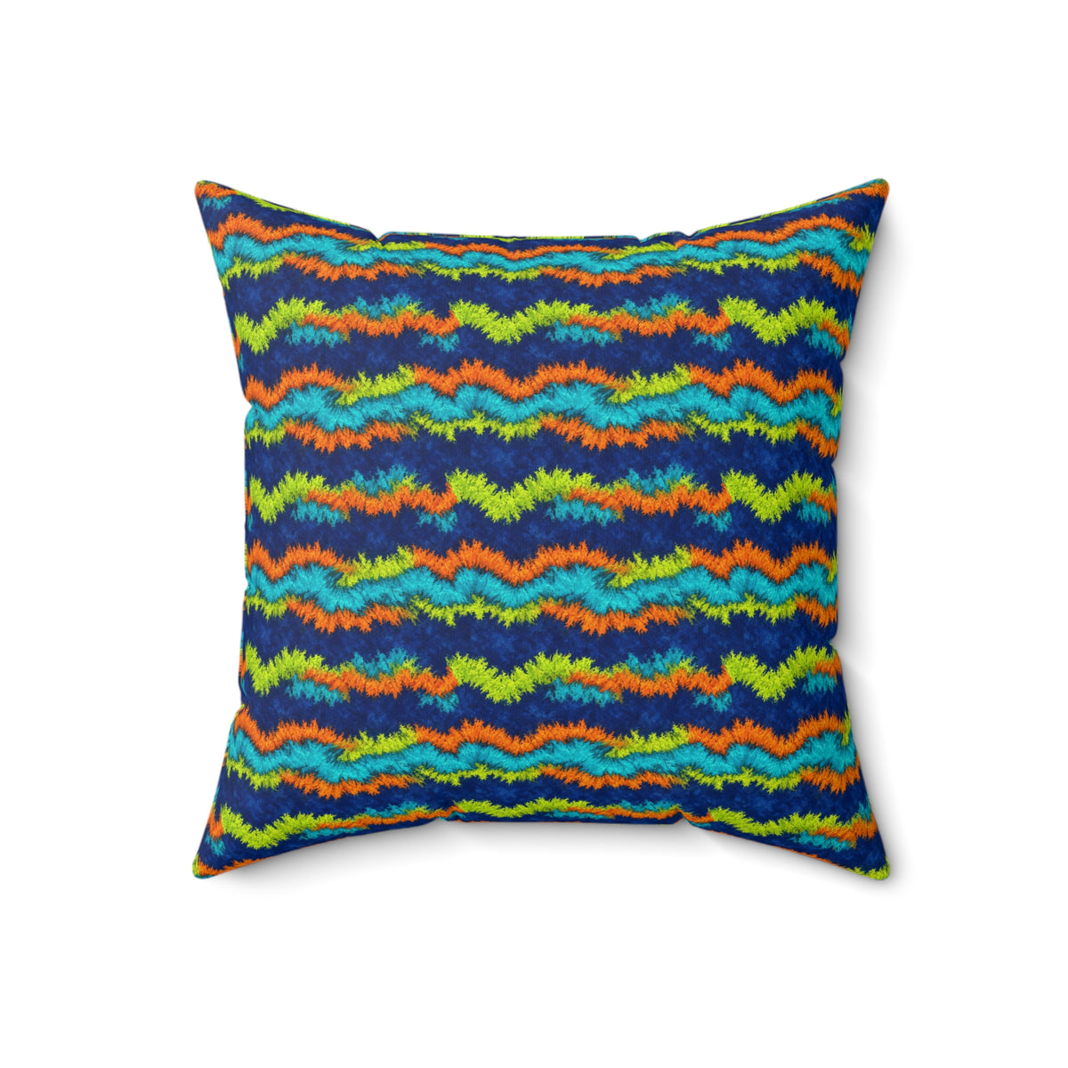 Crinkle Fold Bands Faux Suede Cushion – Tie-Dye Pattern