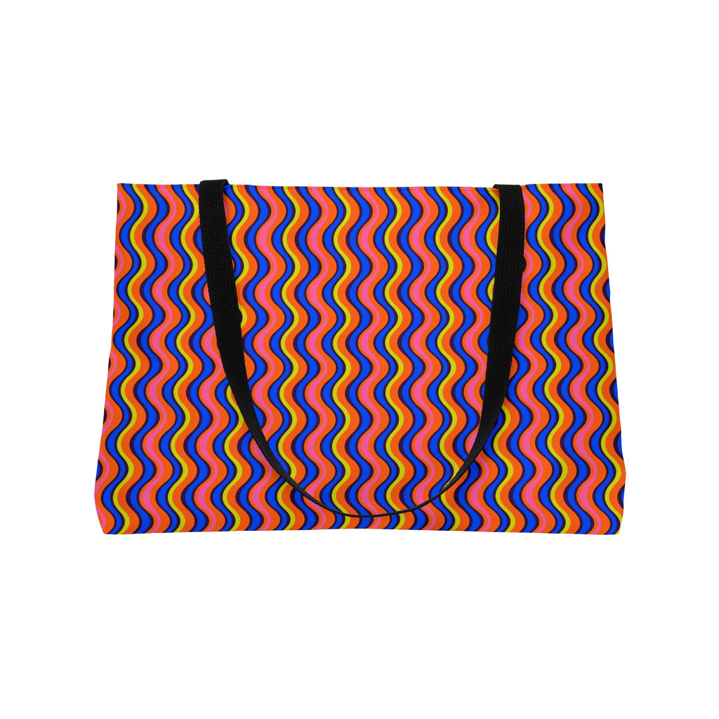 Warped Circus Stripes Weekender Tote Bag – Op-Art Pattern