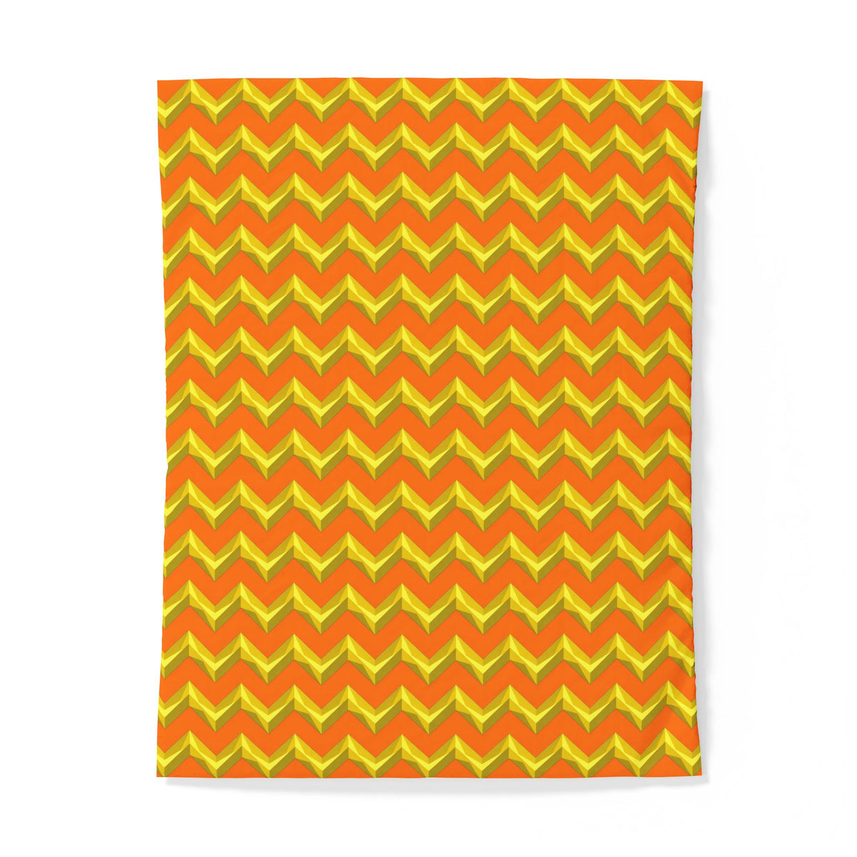 Broad Cut-Gem Chevrons Cotton Duvet Cover – Hot Citrus Festive