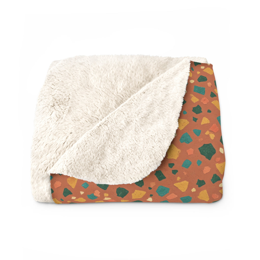 Jewel Chip Terrazzo Sherpa Fleece Blanket – Terrazzo Pattern