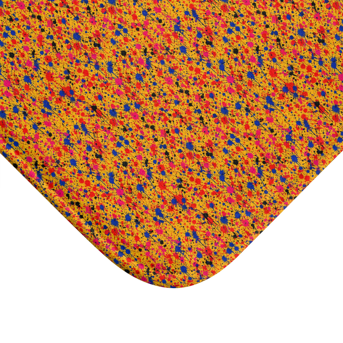 Layered Drip Spray Bath Mat – Paint Splatter Pattern