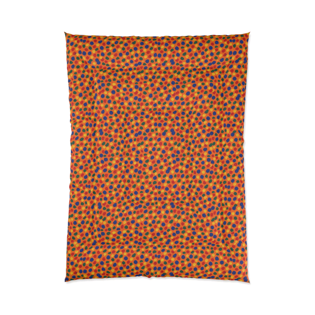 Stippled Dabs Comforter – Expressionist Brushstroke Abstract Pattern