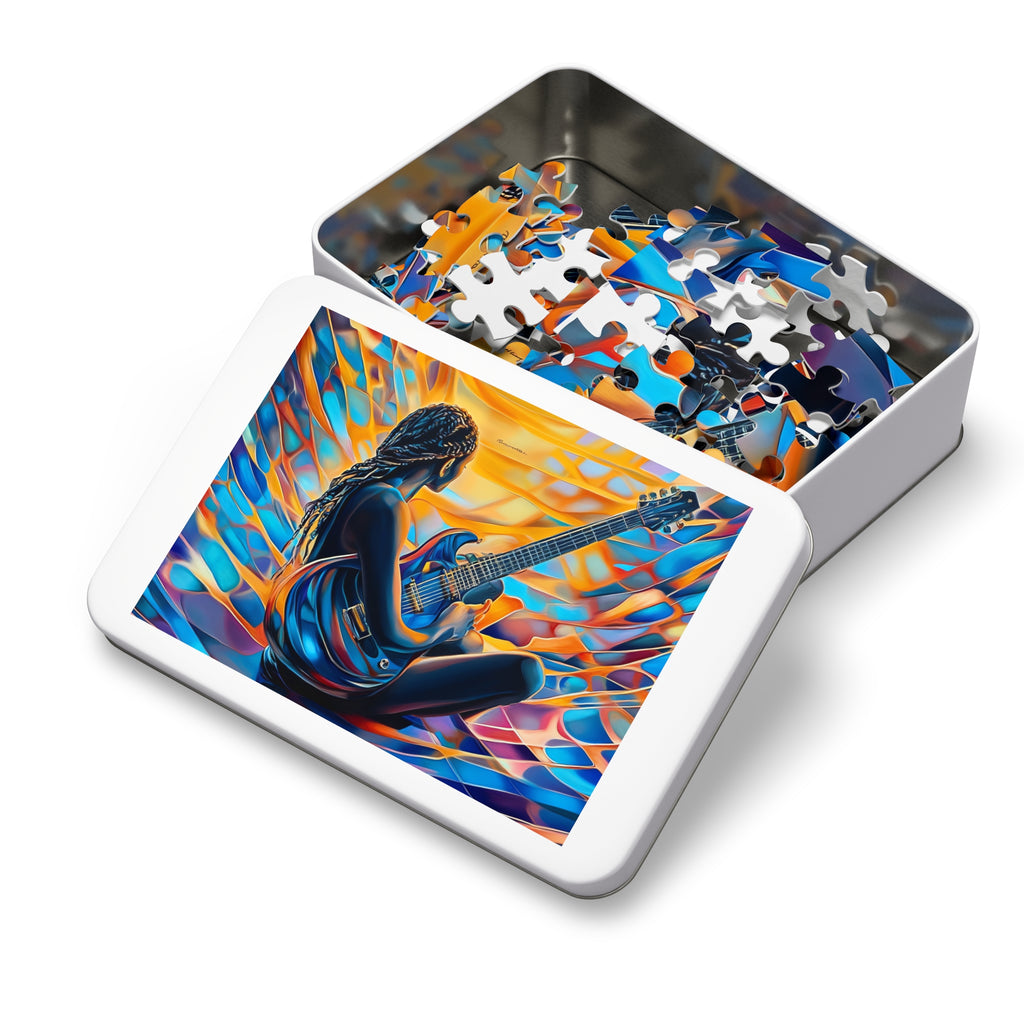 Guitar Dreamer Jigsaw Puzzle with Tin – Psychedelic Music Art