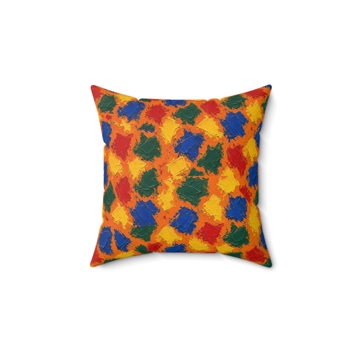 Palette Knife Slabs Faux Suede Cushion – Palette Knife Abstract Pattern