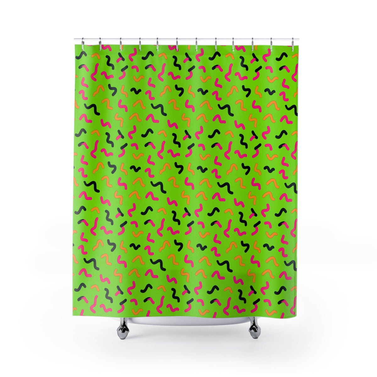 Squiggle Strokes Shower Curtain – Tropical Punch