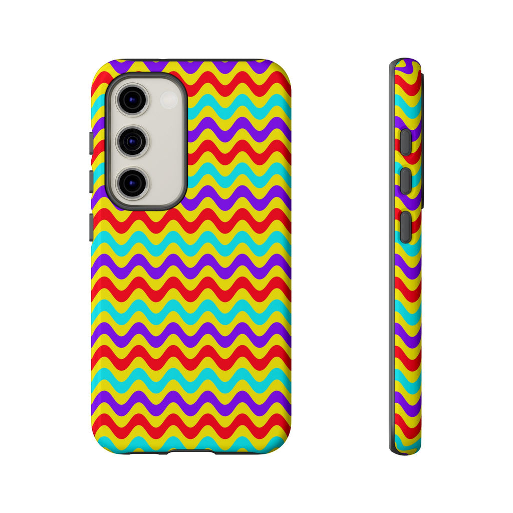 Big Ripple Chevrons Tough Phone Case – Op-Art Chevron Pattern