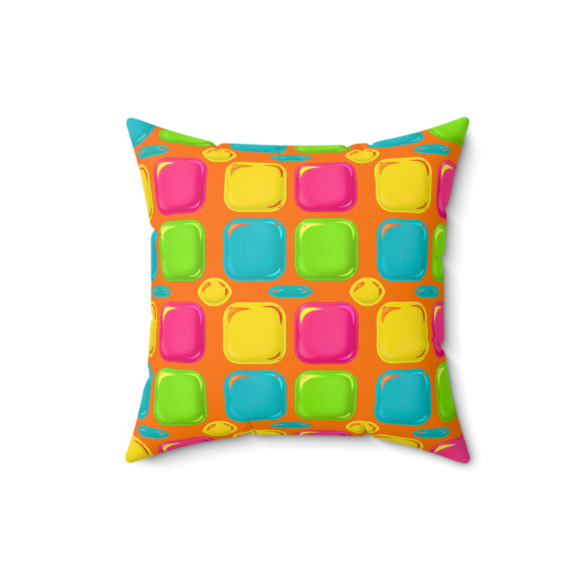 Giant Puffy Glass Cushions Faux Suede Cushion – Hot Citrus Festive