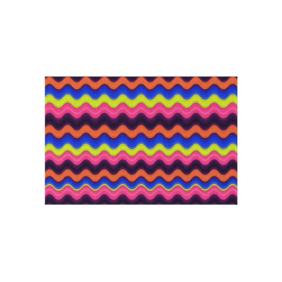 Bold Wave Stripes Outdoor Rug – Op-Art Pattern