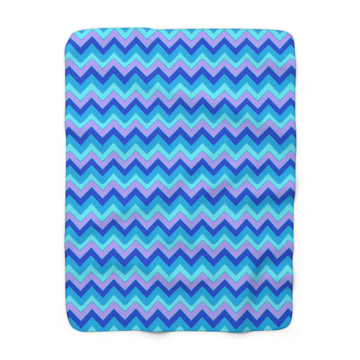 Jewel Chevron Bands Sherpa Fleece Blanket – Ice Jewel