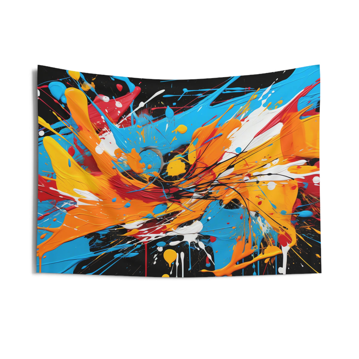 Electric Paint Splash Wall Tapestry – Bold Abstract Art