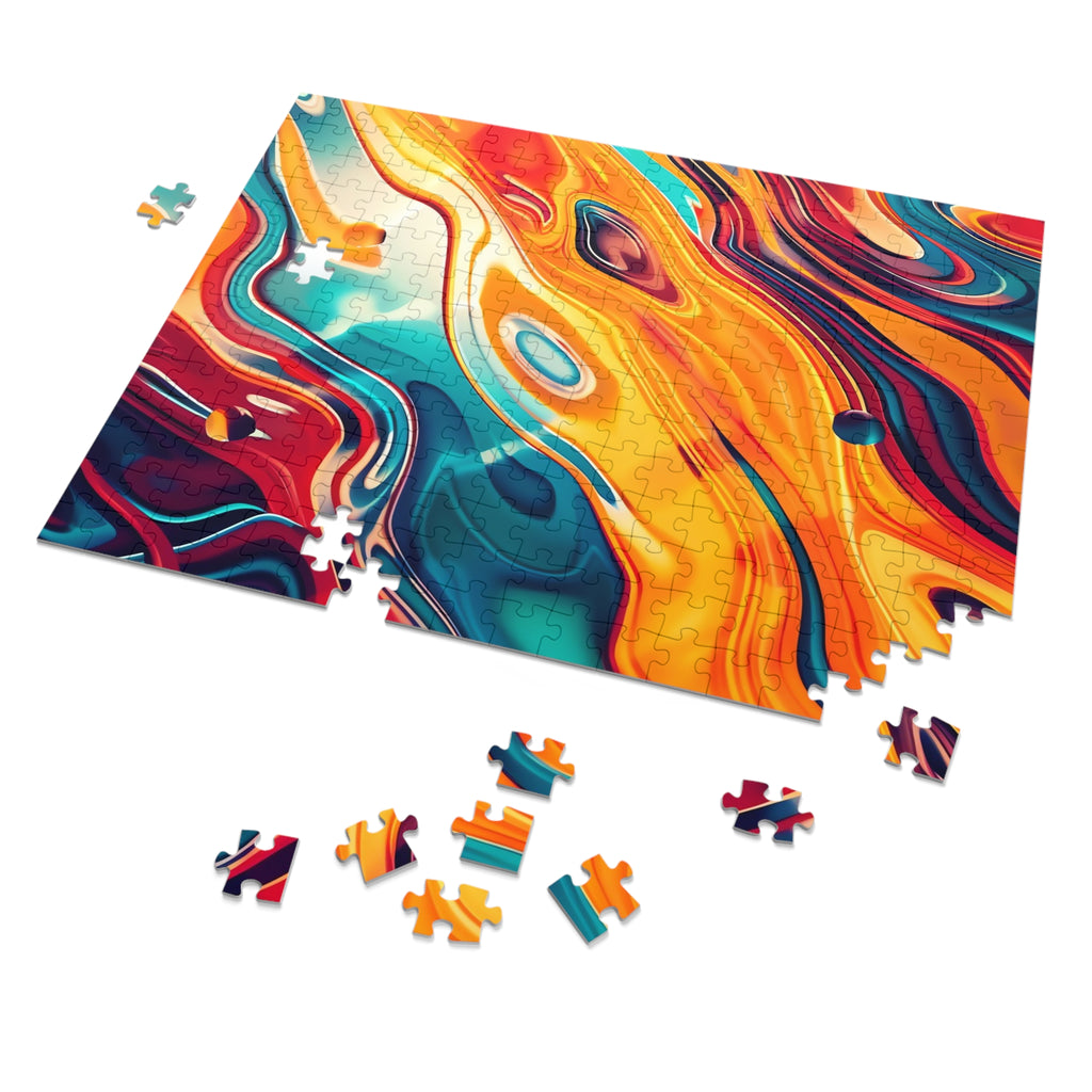 Psychedelic Lava Flow Jigsaw Puzzle with Tin – Psychedelic Fluid Art