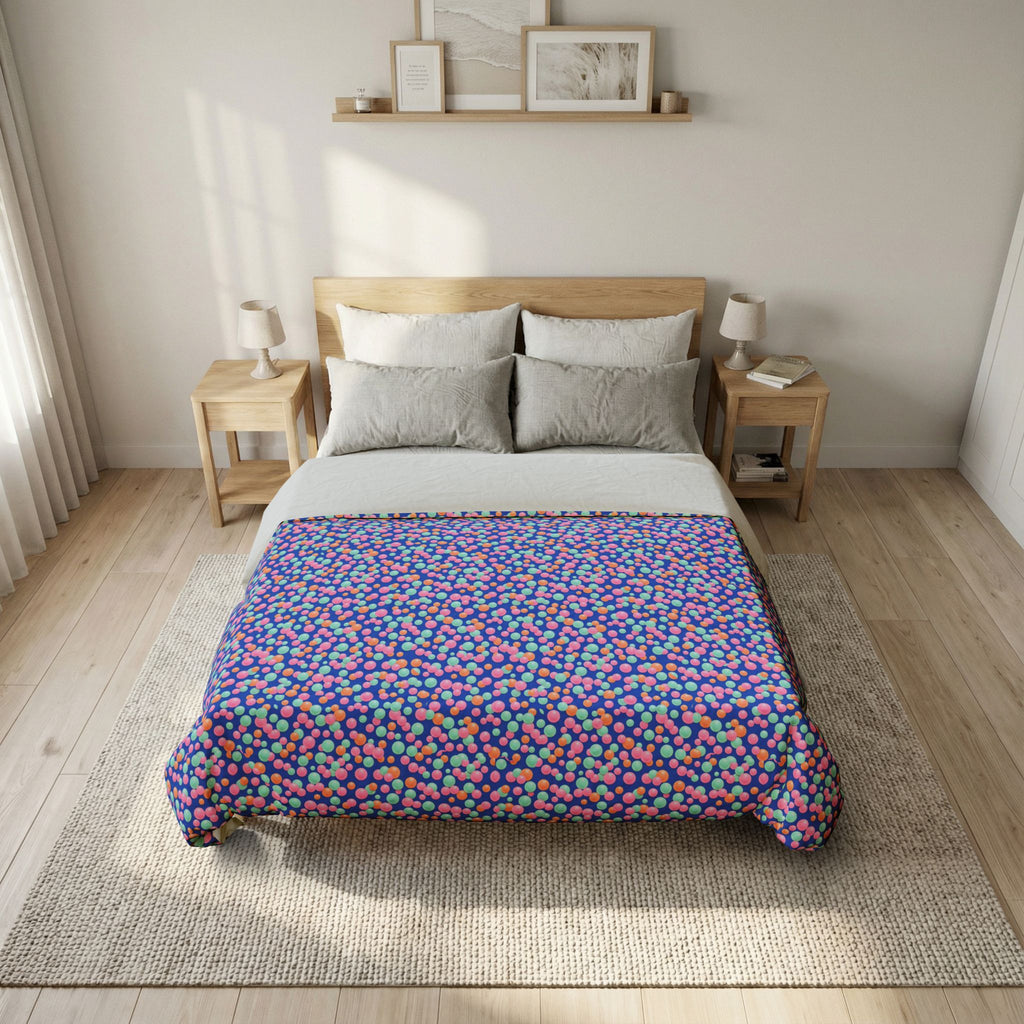 Bubble Cluster Pop Cotton Duvet Cover – Soft Abstract Pattern