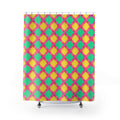 Broad Gold Diamond Trellis Shower Curtain – Candy Christmas