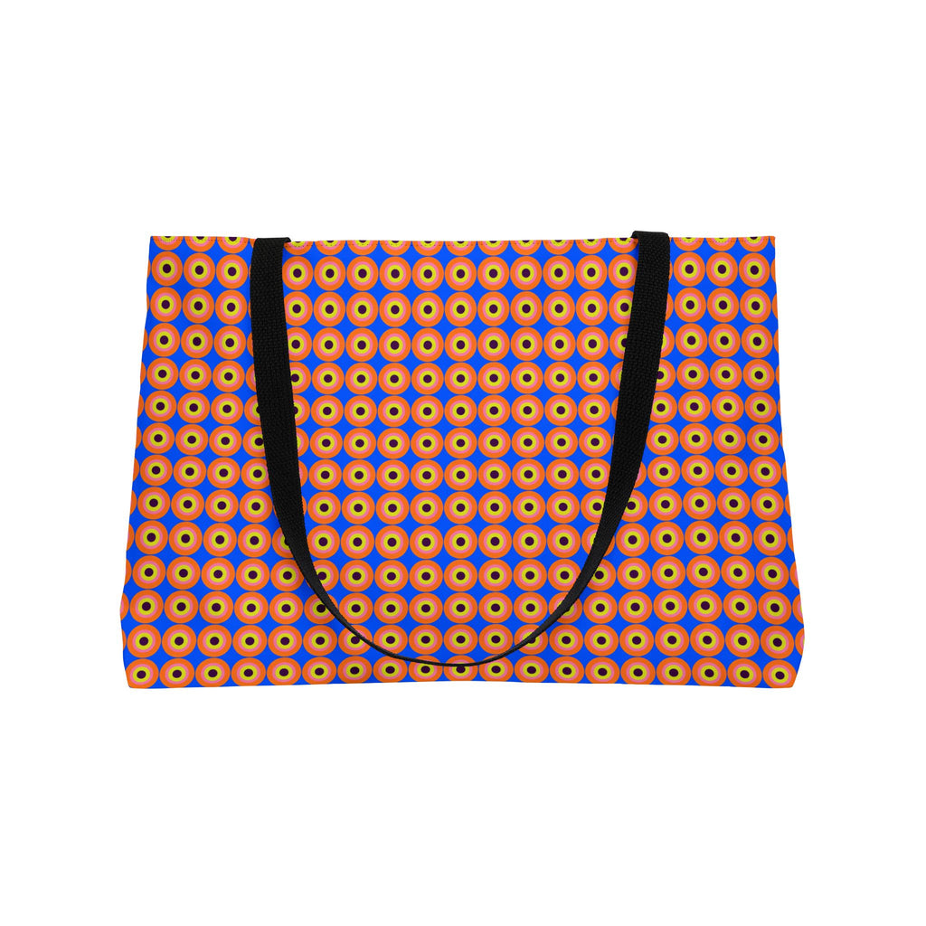 Pop Target Dots Weekender Tote Bag – Op-Art Pattern