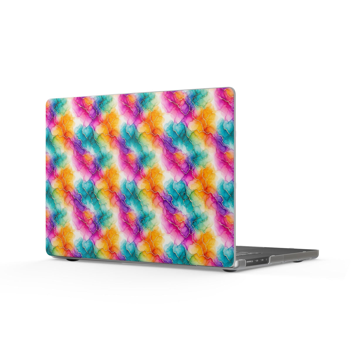 Rainbow Alcohol Ink Bloom Matte MacBook Case