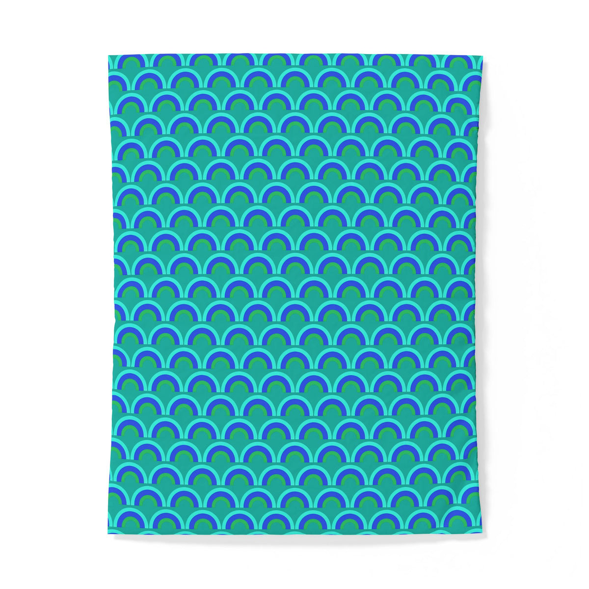 Chromatic Scallop Ripple Cotton Duvet Cover – Ocean Jewel